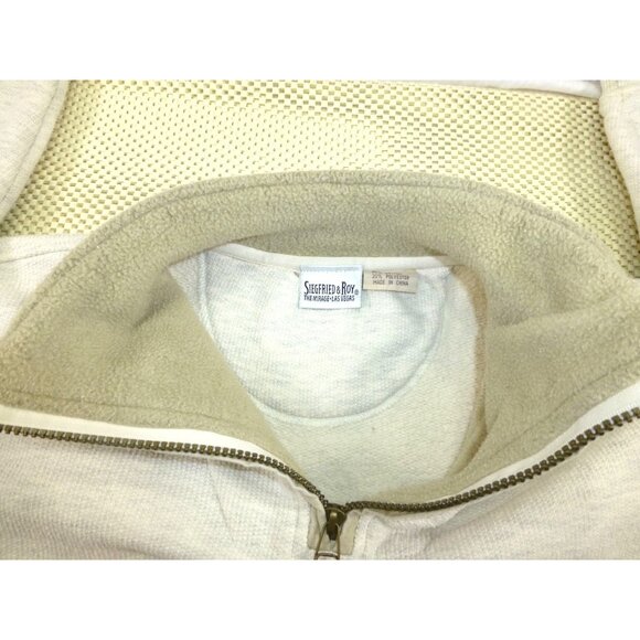 VTG Siegfried & Roy The Mirage Las Vegas White Half-Zip Sweatshirt Small - Picture 9 of 10